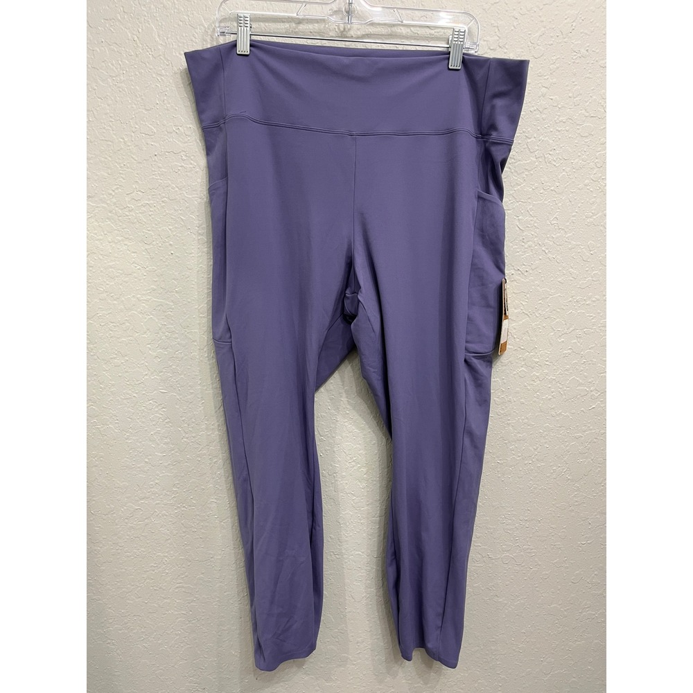 NWT REI Co-op Take Your Time 7/8 Leggings Women 2XL Larkspur Purple Pockets Yoga